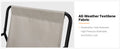 Slate Loom Modern Metal Patio Accent Chair – Off-White