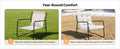 Slate Loom Modern Metal Patio Accent Chair – Off-White
